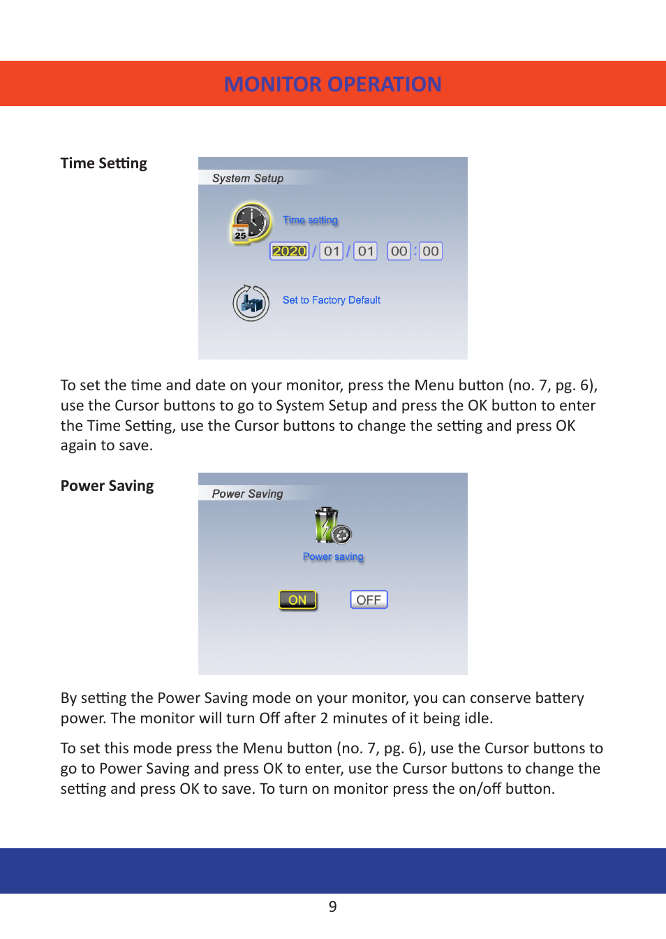 Monitor operation | Mobi Technologies DXR User Manual | Page 13 / 24