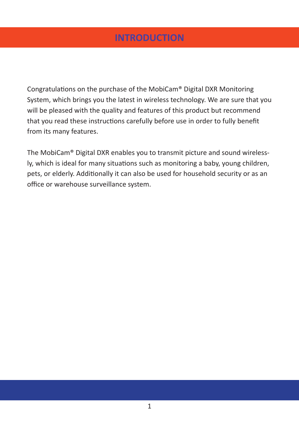 Introduction | Mobi Technologies DXR User Manual | Page 5 / 24