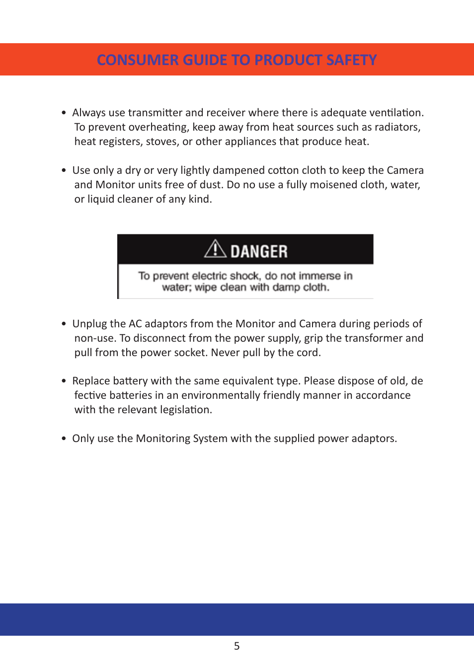 Consumer guide to product safety | Mobi Technologies DXR User Manual | Page 9 / 24