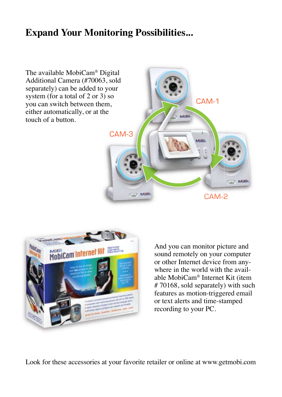 Expand your monitoring possibilities | Mobi Technologies MOBICAM 70062 User Manual | Page 16 / 16