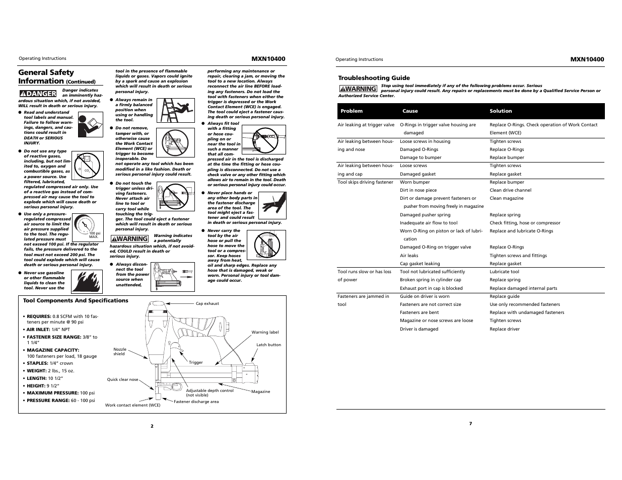 General safety information | Maxus MXN10400 User Manual | Page 2 / 4