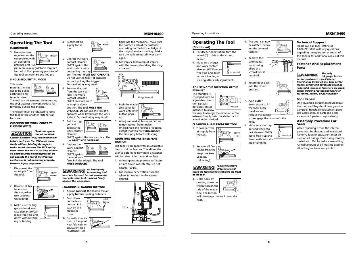 Built to last, Operating the tool | Maxus MXN10400 User Manual | Page 4 / 4