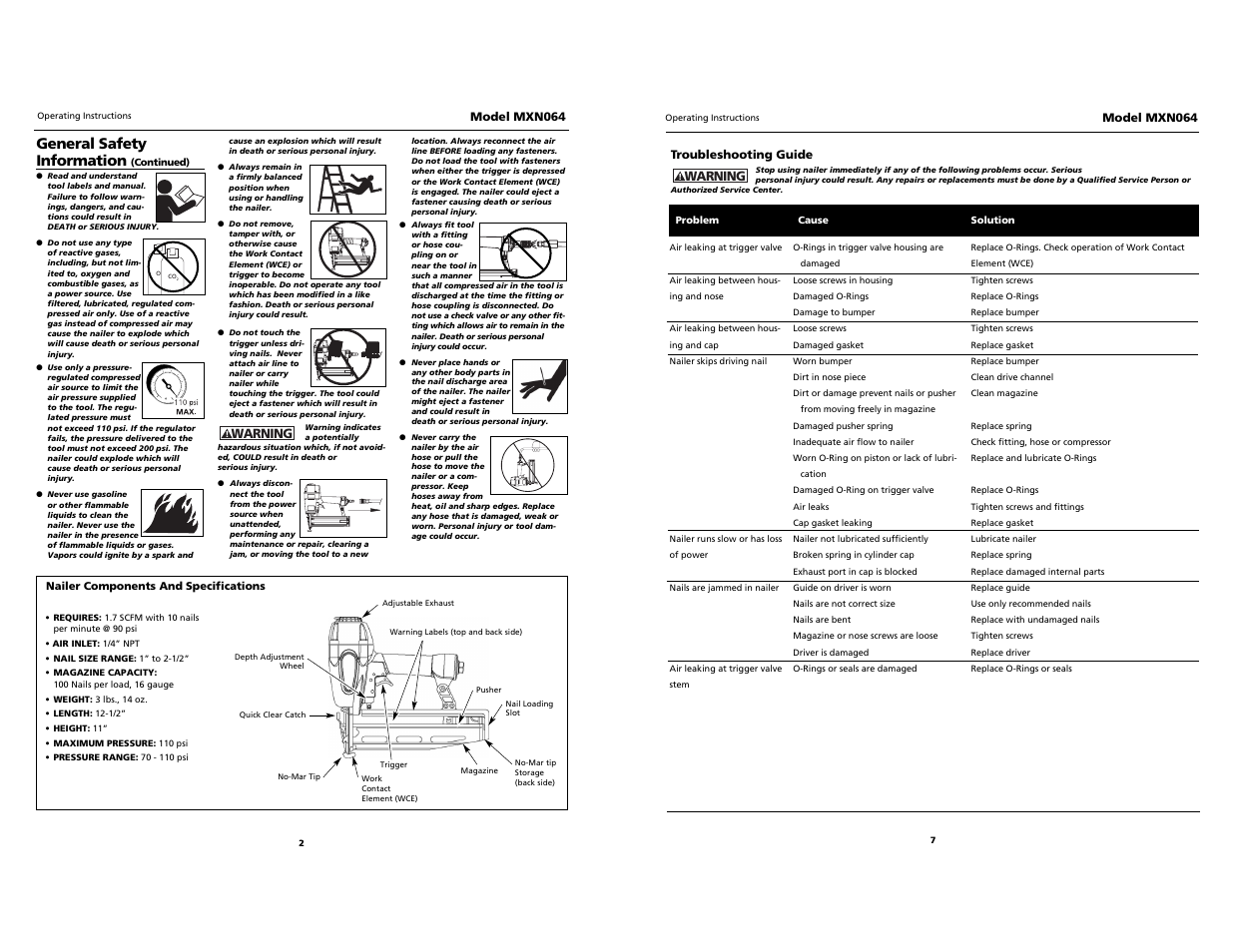 Campbell, General safety information | Maxus MXN064 User Manual | Page 2 / 4
