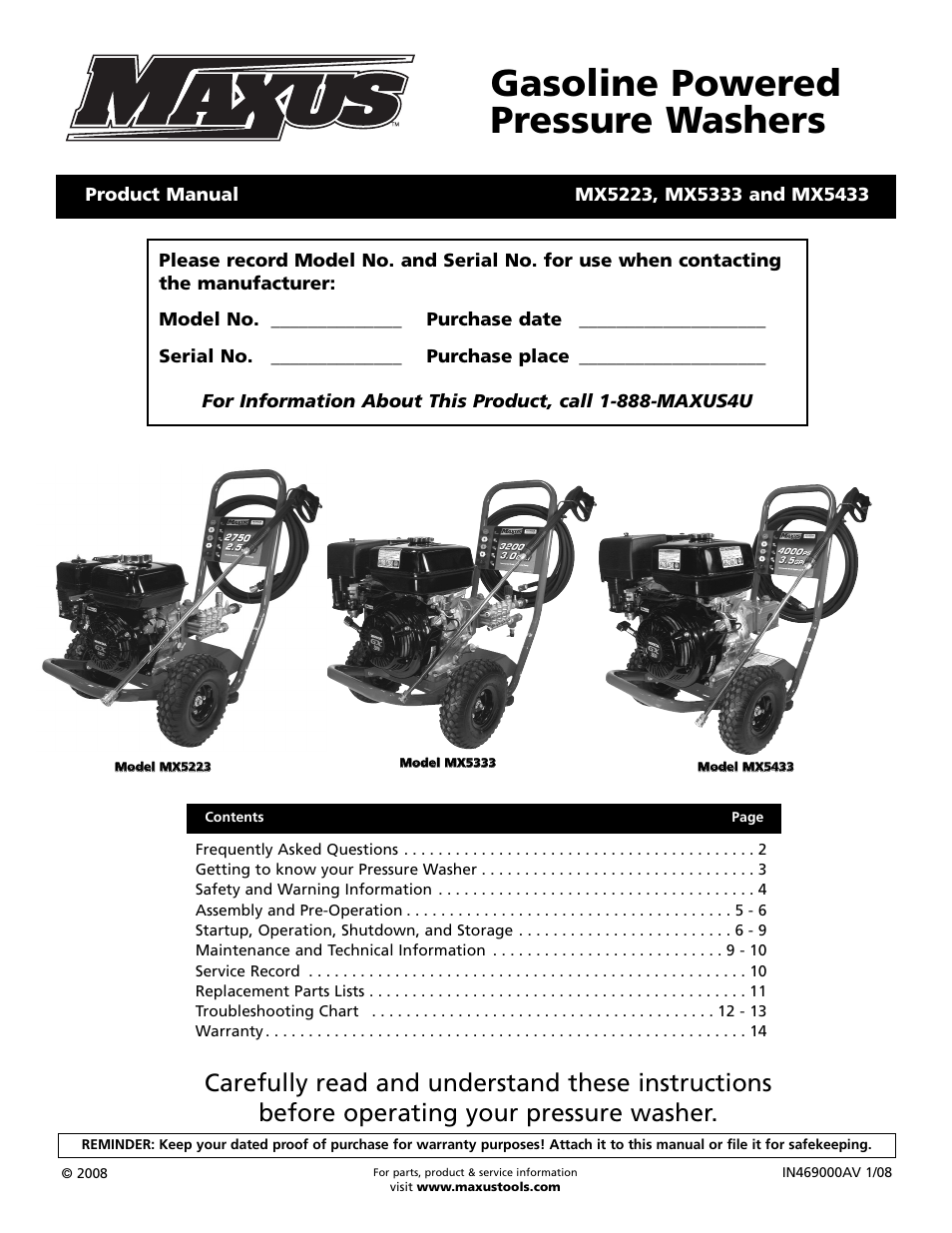 Maxus MX5223 User Manual | 28 pages