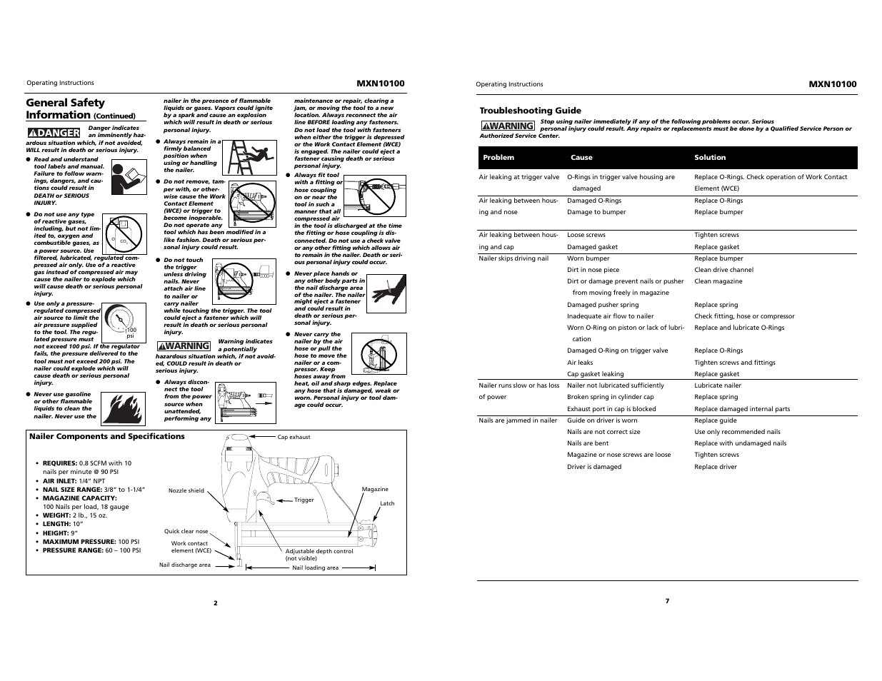 General safety information | Maxus MXN10100 User Manual | Page 2 / 4