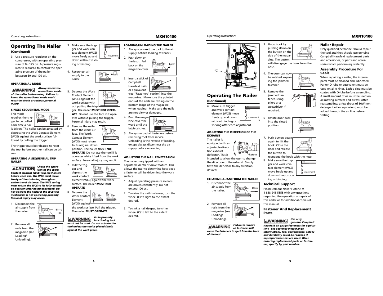 Built to last, Operating the nailer | Maxus MXN10100 User Manual | Page 4 / 4