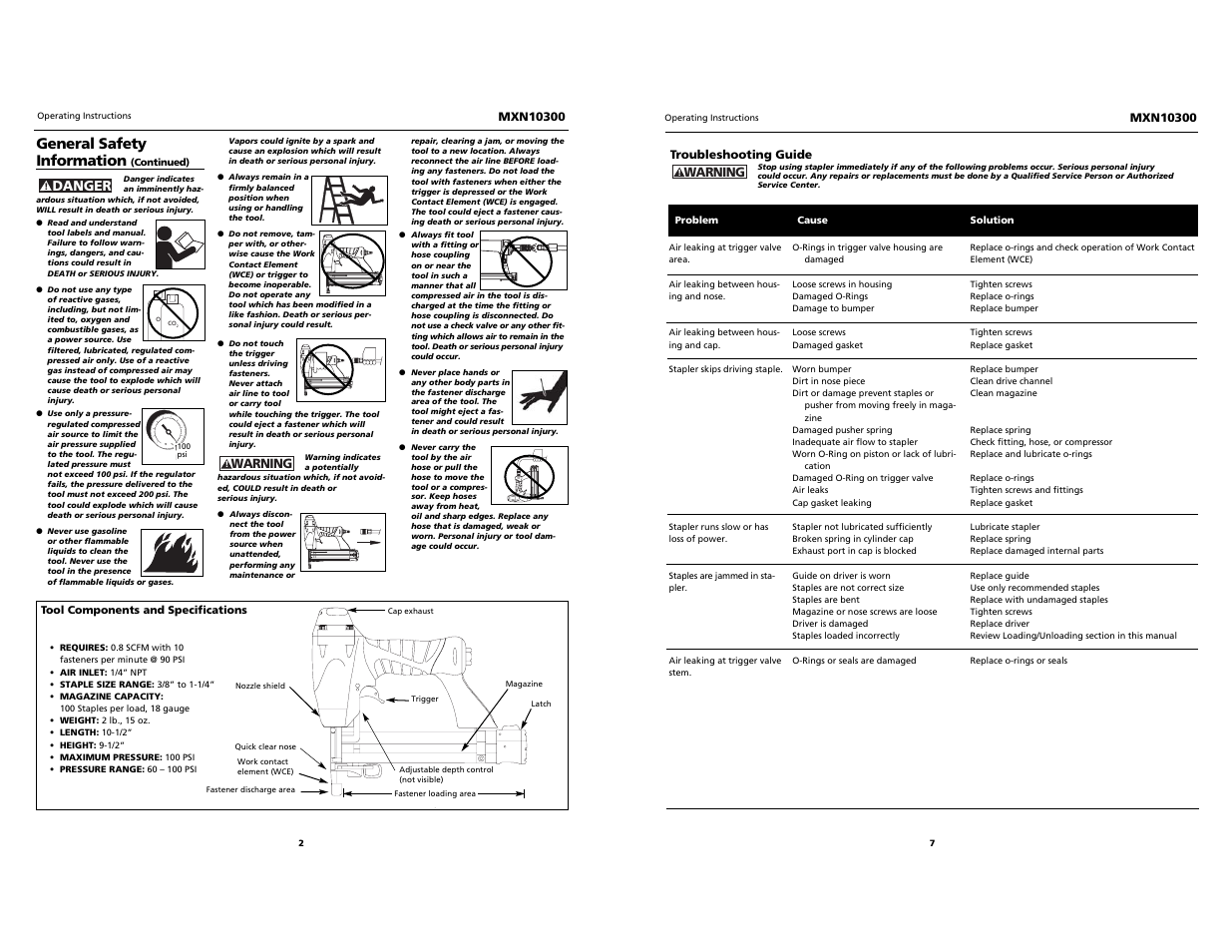 General safety information | Maxus MXN10300 User Manual | Page 2 / 4