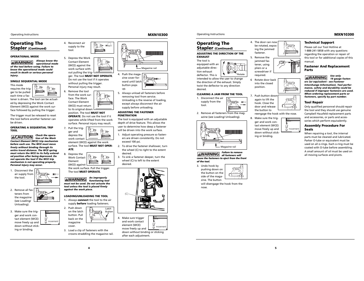 Built to last, Operating the stapler | Maxus MXN10300 User Manual | Page 4 / 4