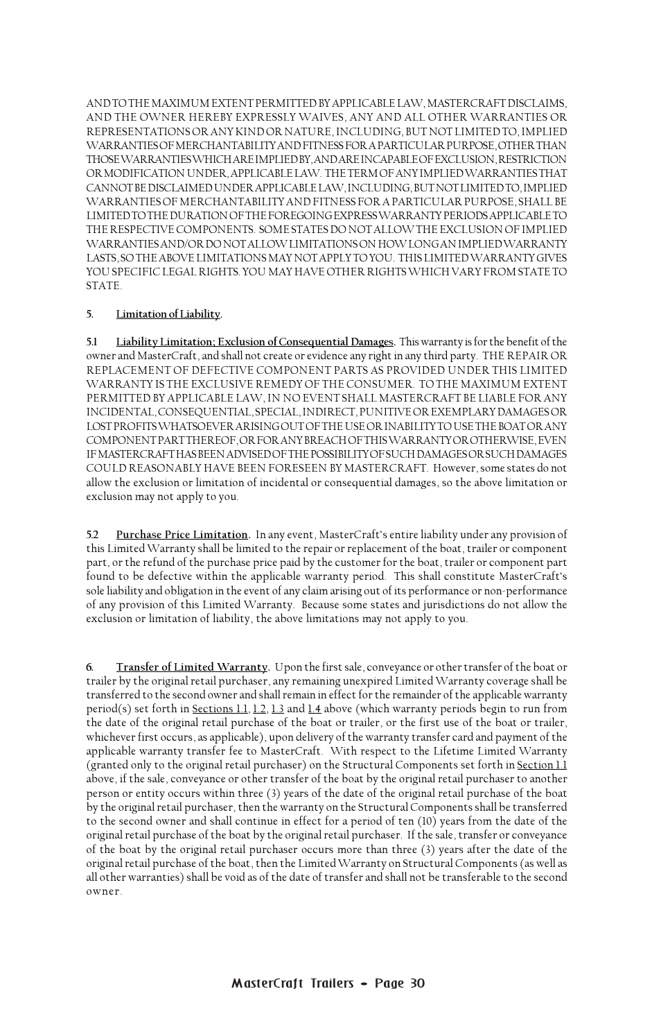MasterCraft Trailer User Manual | Page 31 / 33