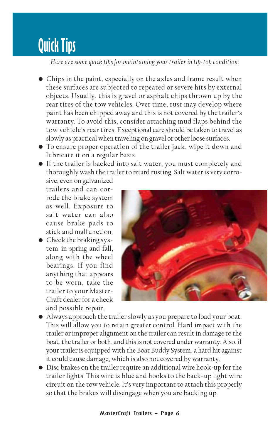 Quick tips | MasterCraft Trailer User Manual | Page 7 / 33