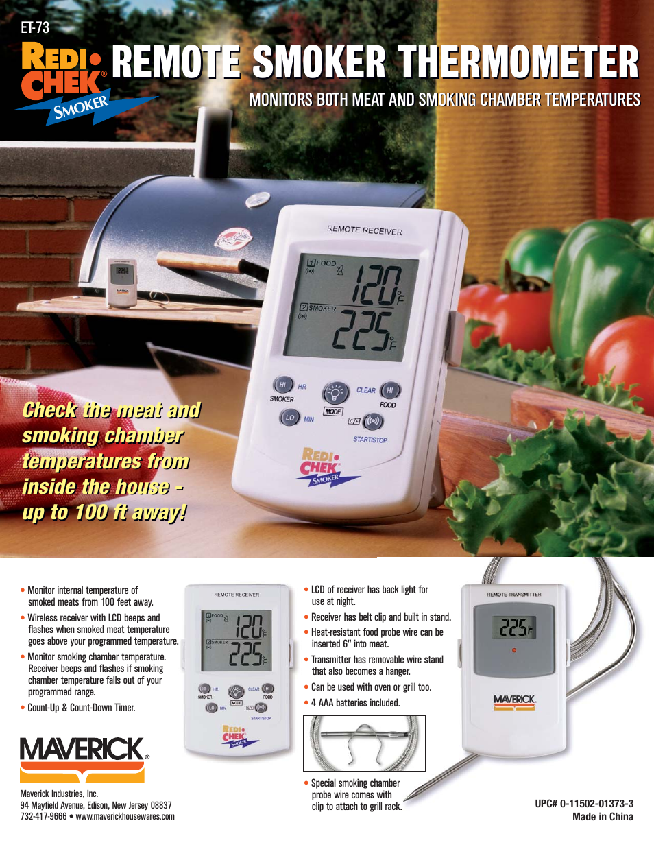 Maverick Ventures Redi Chek ET-73 User Manual | 1 page