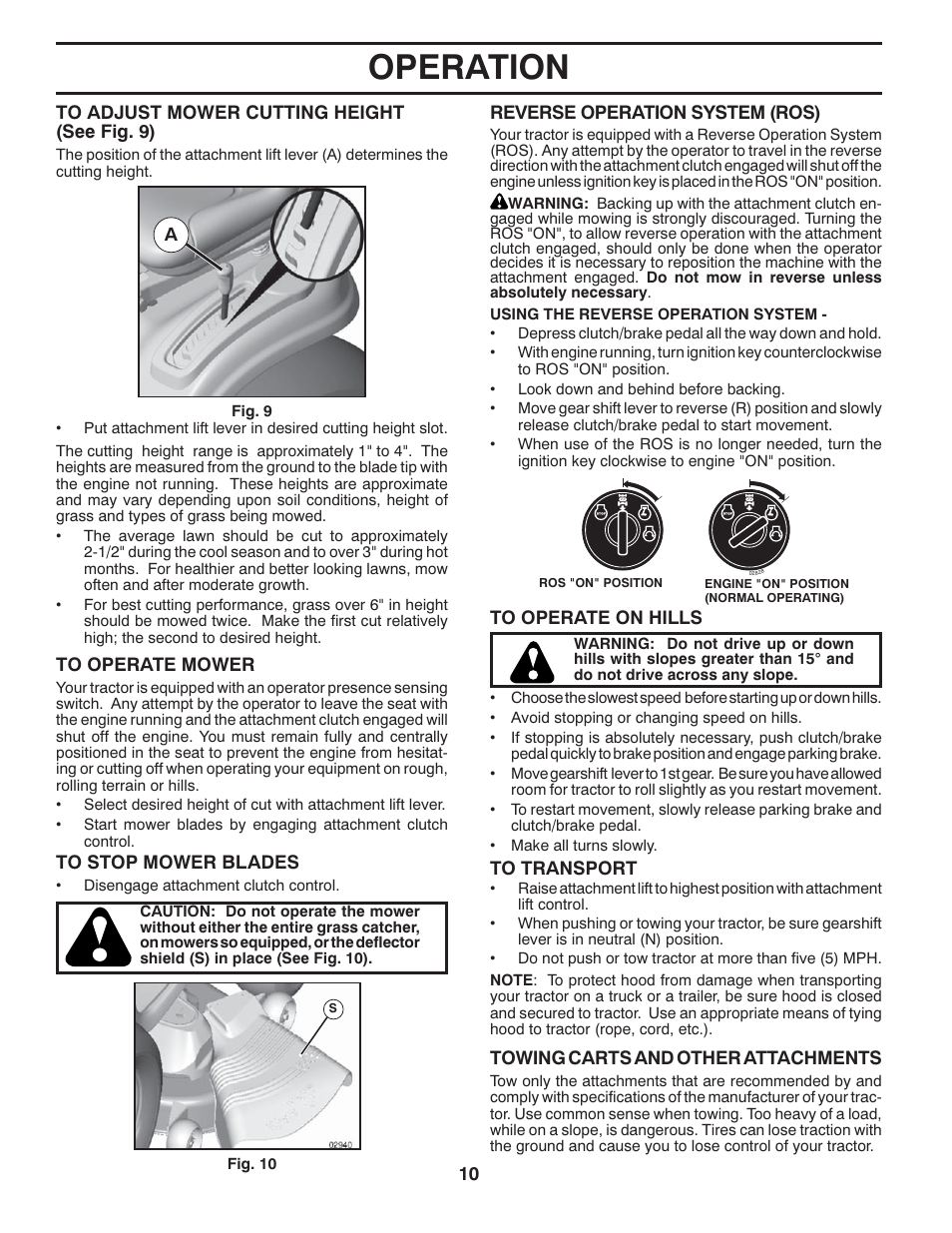 Operation | McCulloch MC2042YT (96042011500) User Manual | Page 10 / 26