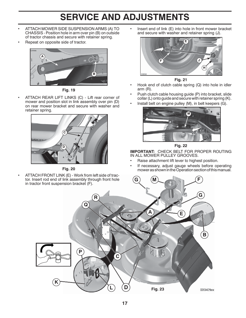 Service and adjustments | McCulloch MC2042YT (96042011500) User Manual | Page 17 / 26