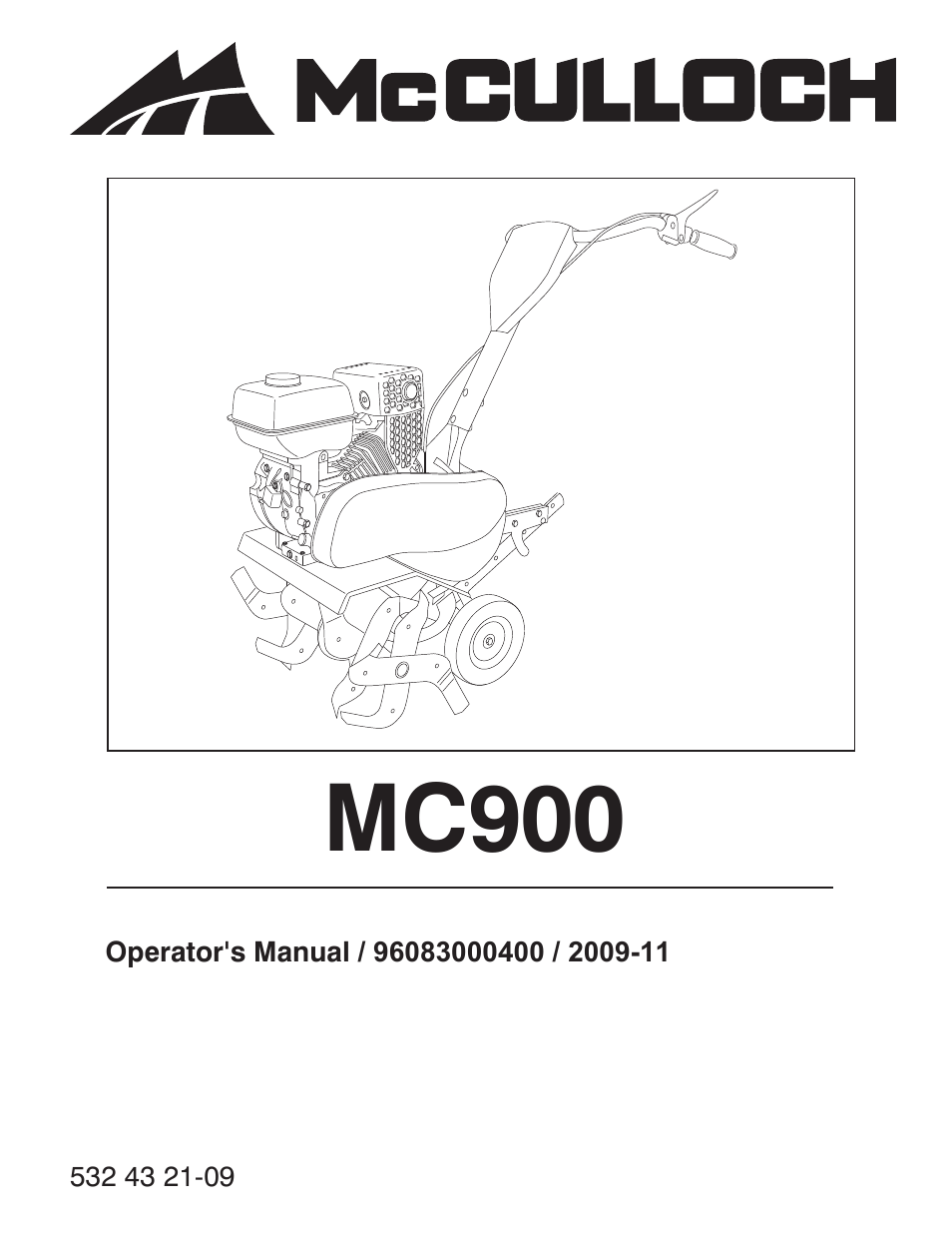 McCulloch 96083000400 User Manual | 20 pages