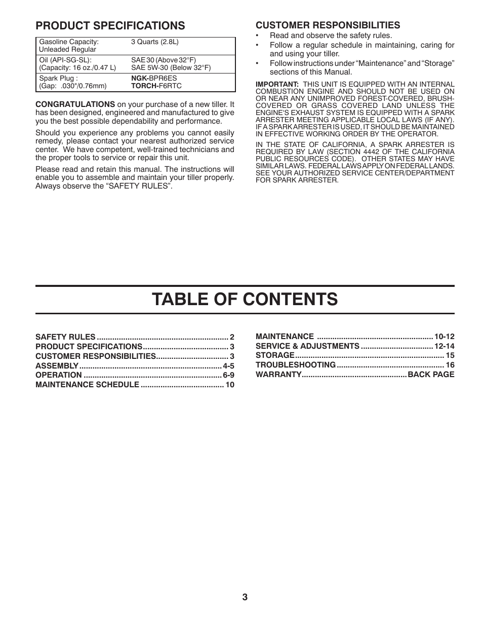 McCulloch 96083000400 User Manual | Page 3 / 20