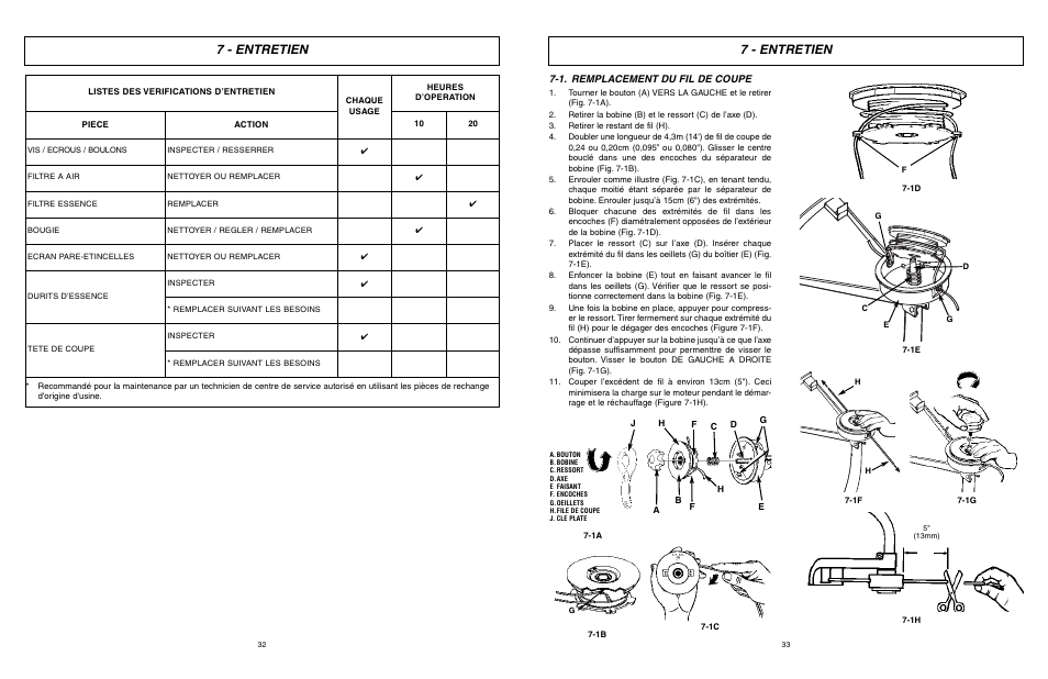 7 - entretien | McCulloch 9096336202 User Manual | Page 17 / 29