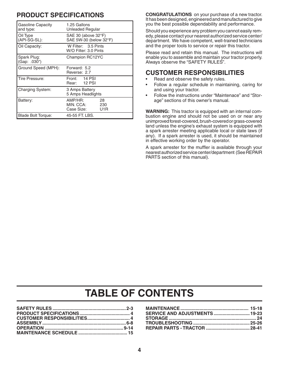 McCulloch 96011013201 User Manual | Page 4 / 44