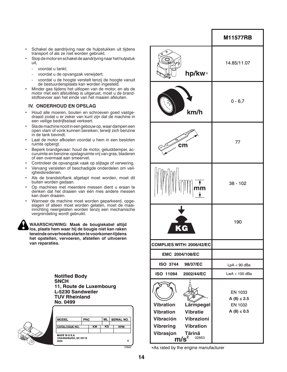 McCulloch 96041016500 User Manual | Page 14 / 84