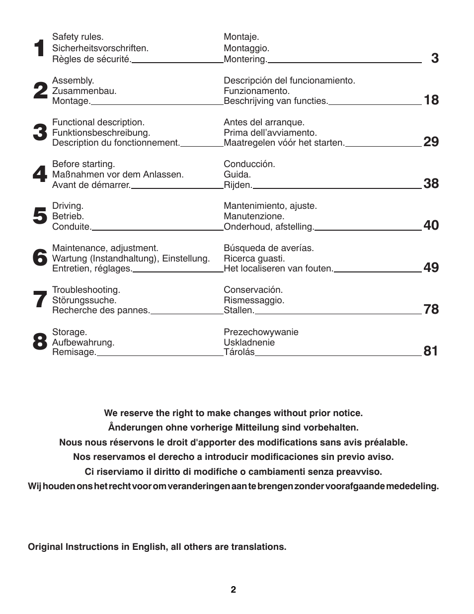 McCulloch 96041016500 User Manual | Page 2 / 84