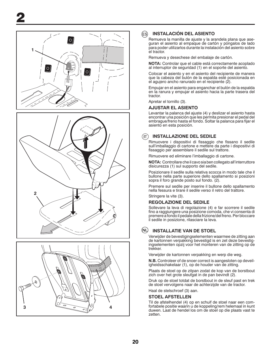 McCulloch 96041016500 User Manual | Page 20 / 84