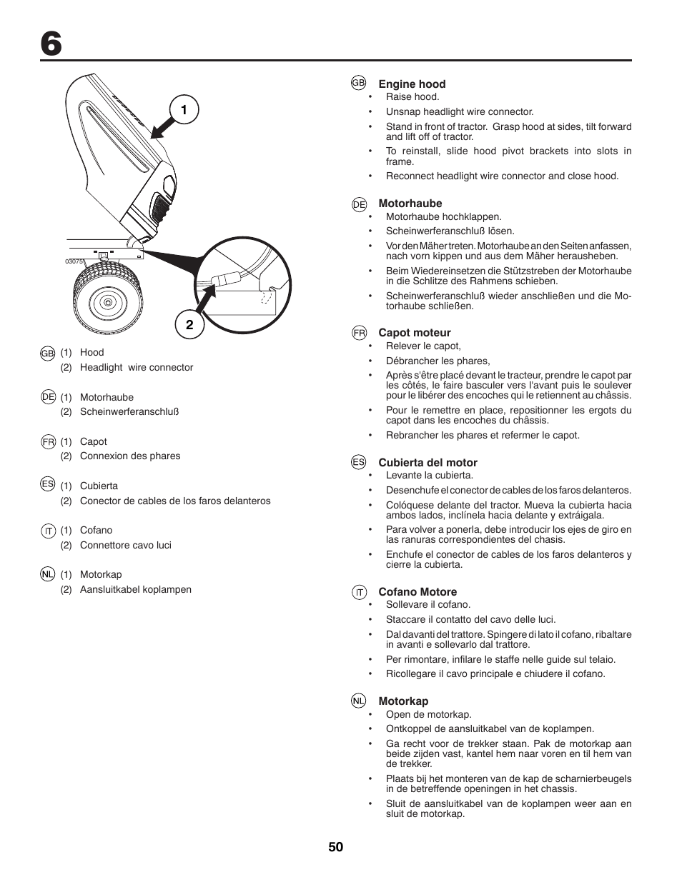 McCulloch 96041016500 User Manual | Page 50 / 84