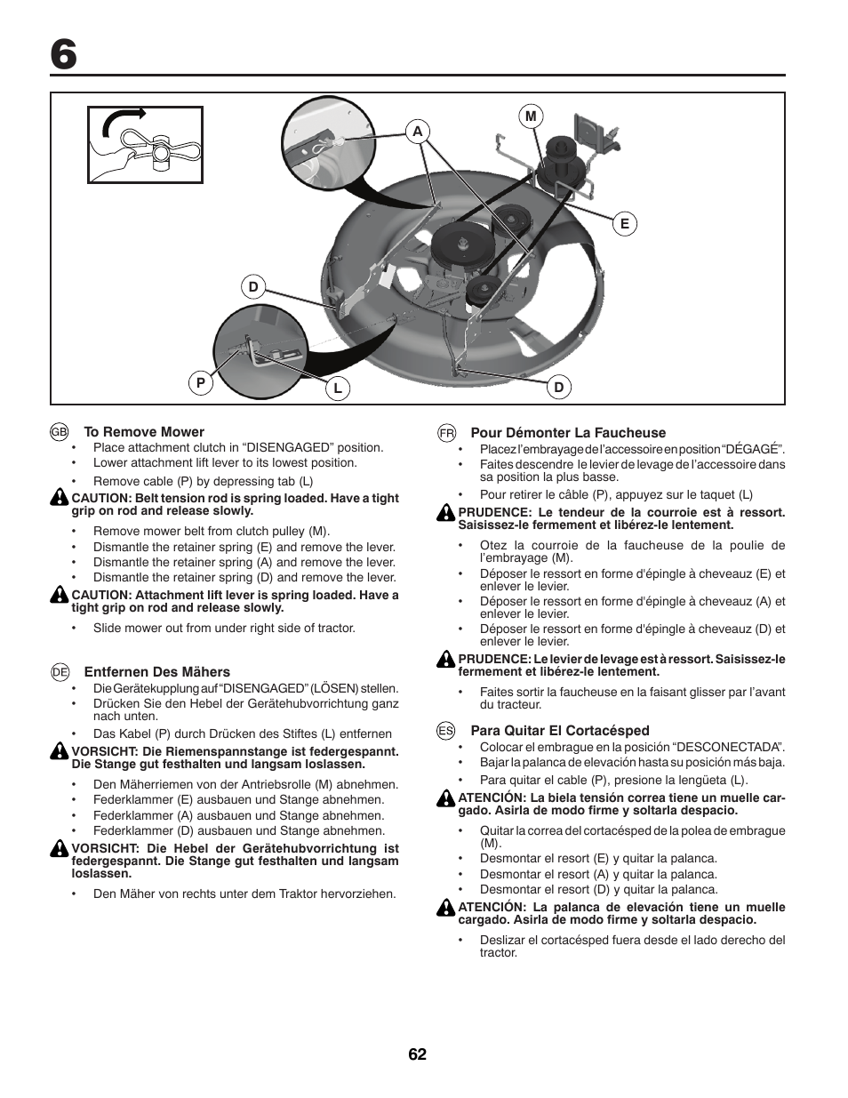 McCulloch 96041016500 User Manual | Page 62 / 84