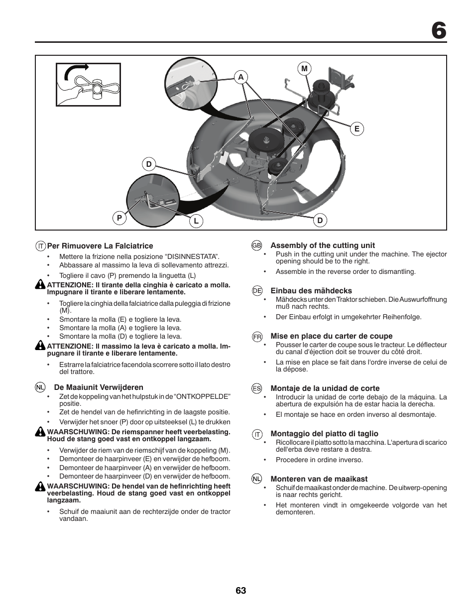 McCulloch 96041016500 User Manual | Page 63 / 84