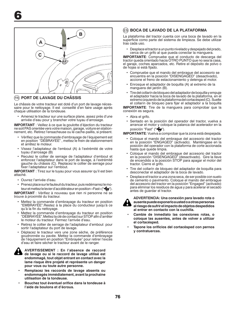 76 a c b | McCulloch 96041016500 User Manual | Page 76 / 84