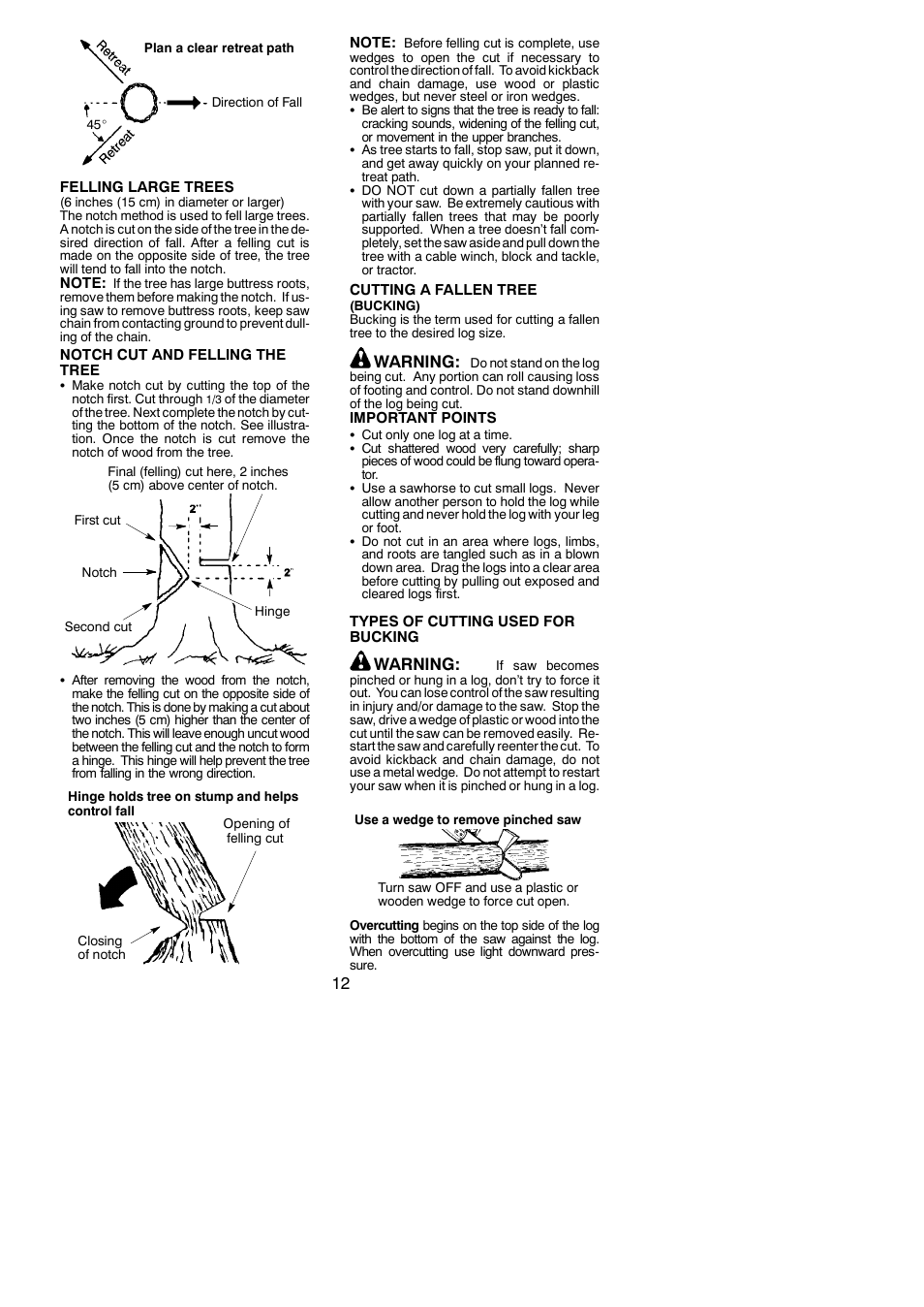 Warning | McCulloch 115377027 User Manual | Page 12 / 20