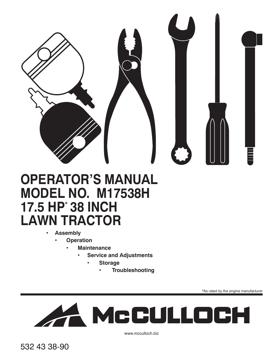 McCulloch M17538H User Manual | 32 pages