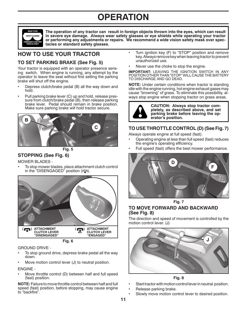 Operation, How to use your tractor | McCulloch M17538H User Manual | Page 11 / 32