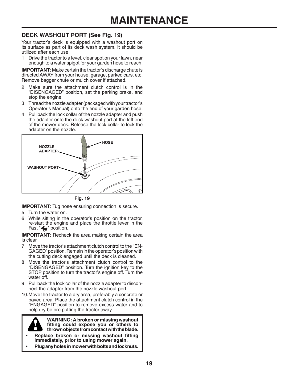 Maintenance | McCulloch M17538H User Manual | Page 19 / 32