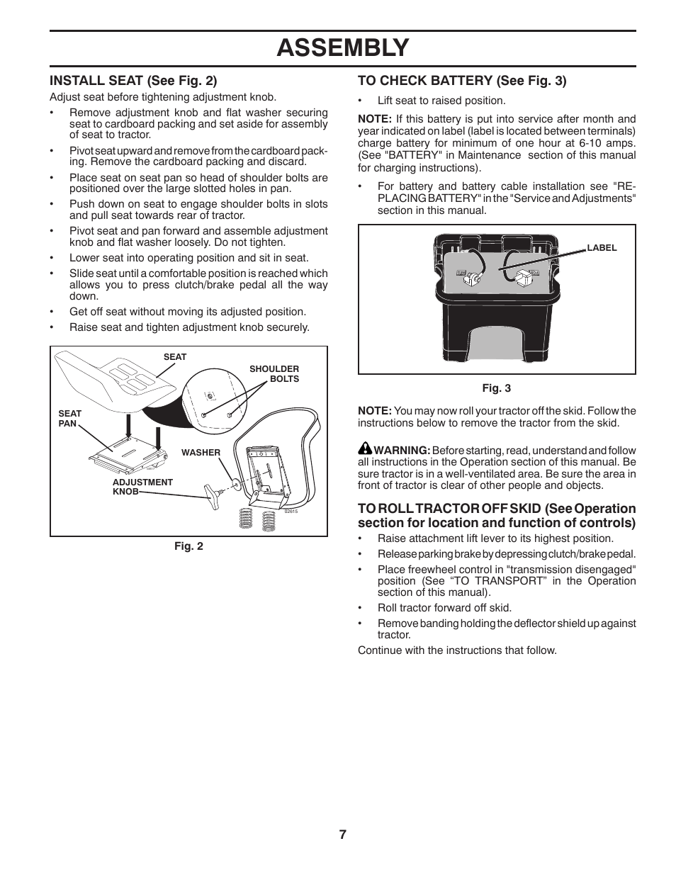Assembly | McCulloch M17538H User Manual | Page 7 / 32