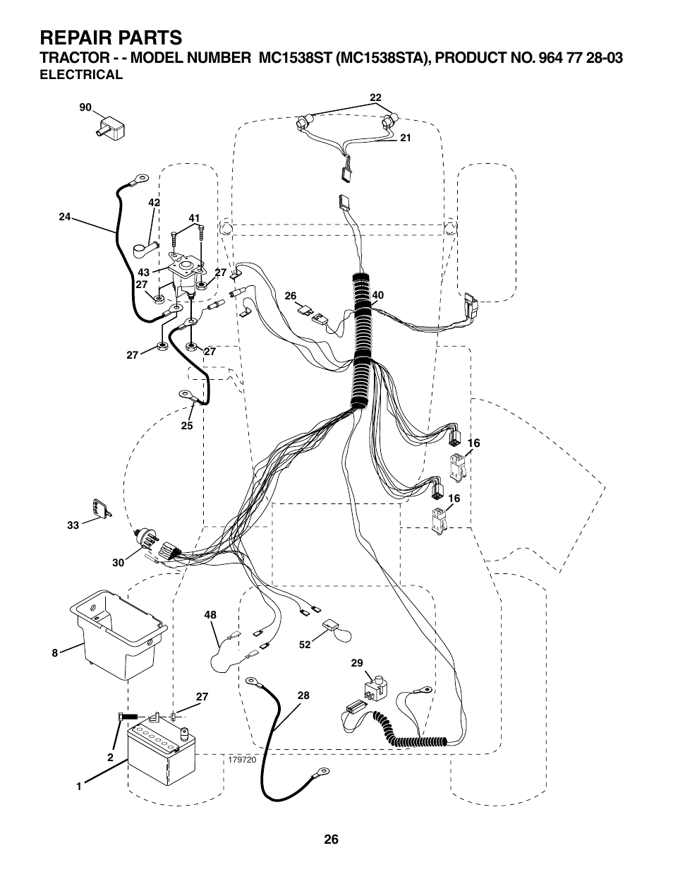 Repair parts | McCulloch MC1538ST User Manual | Page 26 / 44