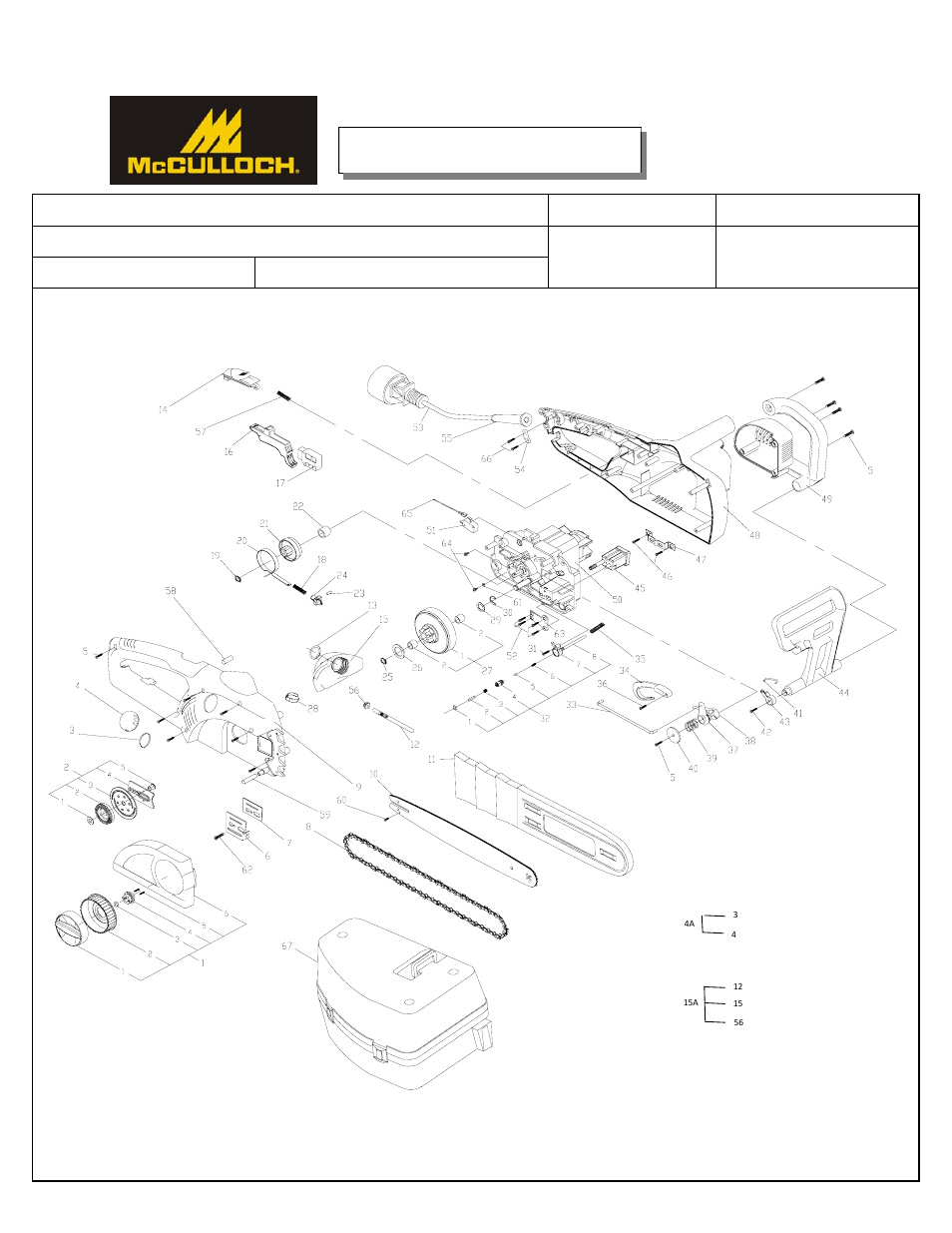 McCulloch MCC4516FK User Manual | 3 pages