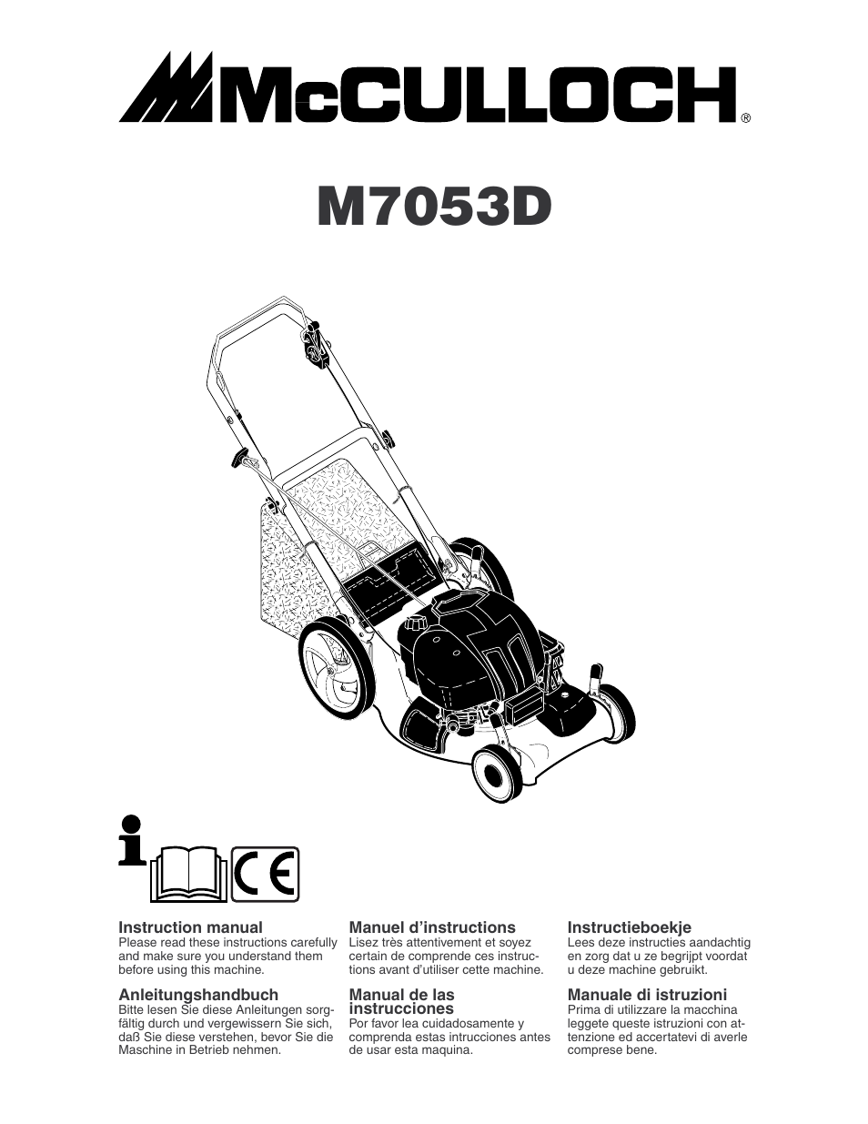 McCulloch M7053D User Manual | 20 pages