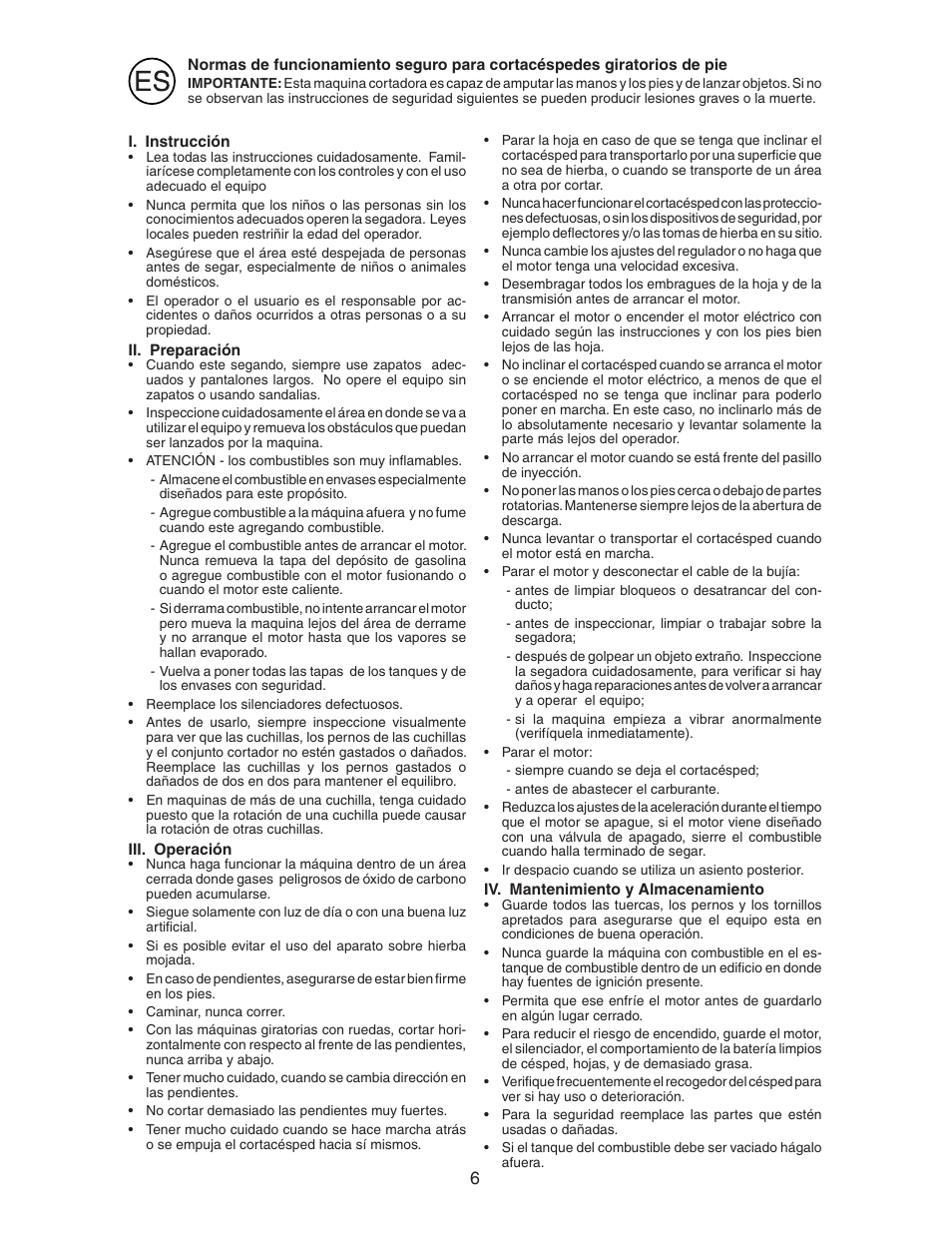 McCulloch M7053D User Manual | Page 6 / 20