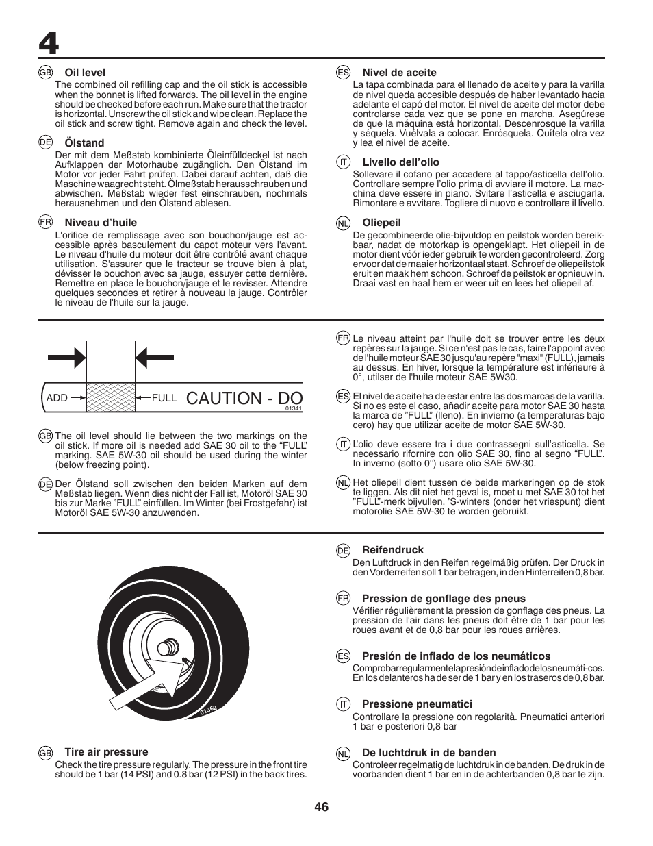Caution - do | McCulloch 532 43 86-30 User Manual | Page 46 / 92