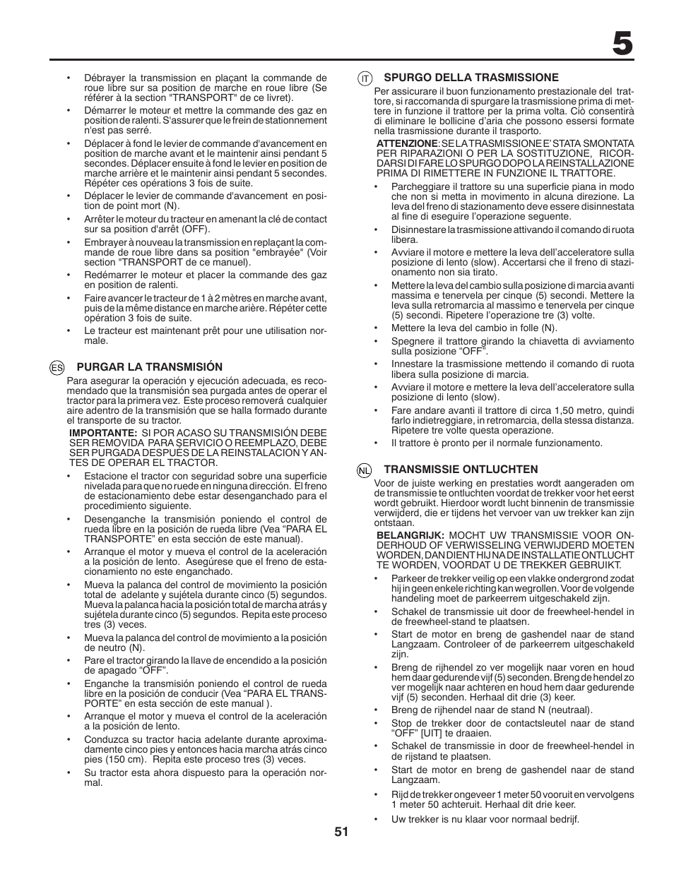 McCulloch 532 43 86-30 User Manual | Page 51 / 92