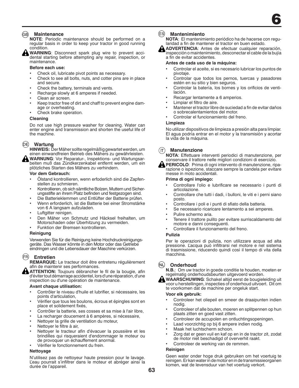 McCulloch 532 43 86-30 User Manual | Page 63 / 92