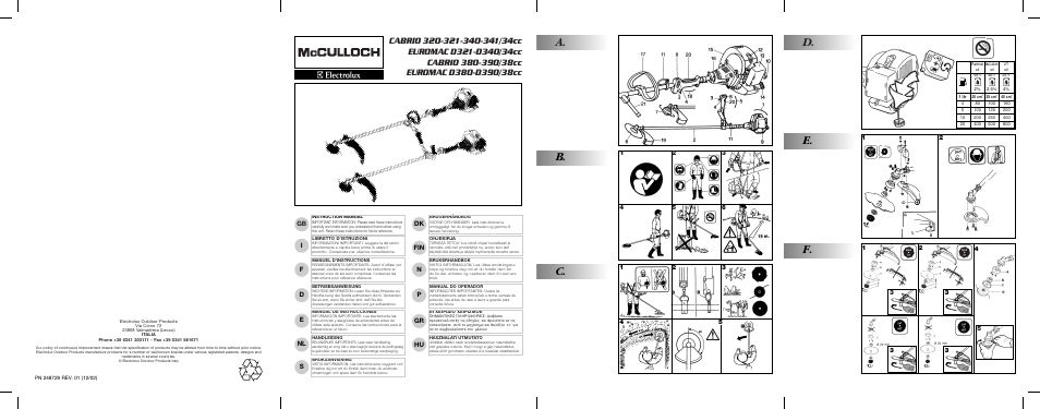 McCulloch 95390034200 User Manual | 13 pages