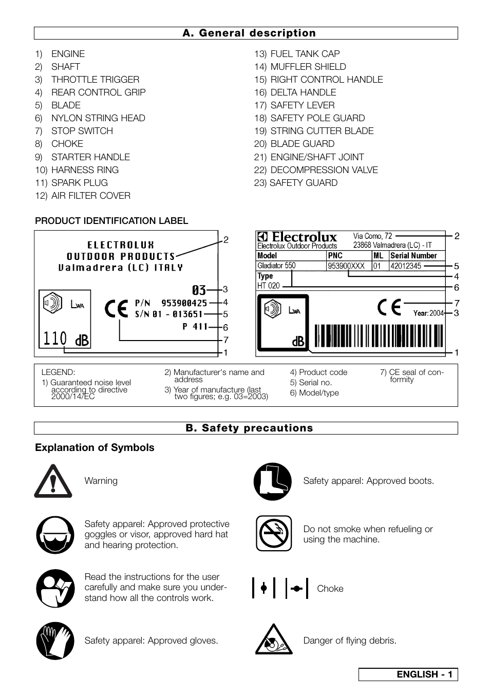 McCulloch Euromac D390 User Manual | Page 4 / 13