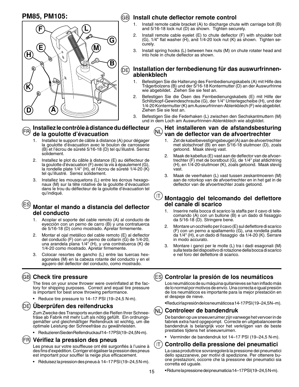 McCulloch PM85  EU User Manual | Page 15 / 60