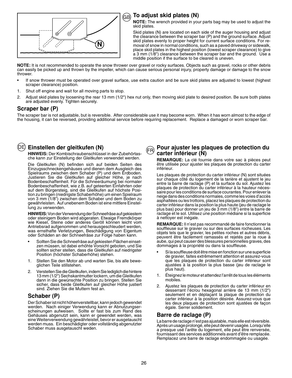 McCulloch PM85  EU User Manual | Page 26 / 60