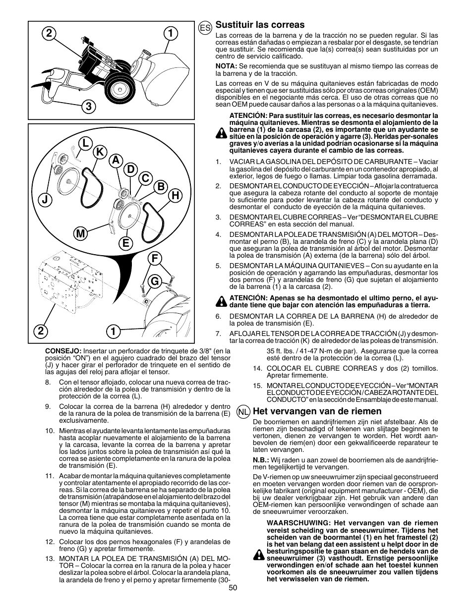 McCulloch PM85  EU User Manual | Page 50 / 60