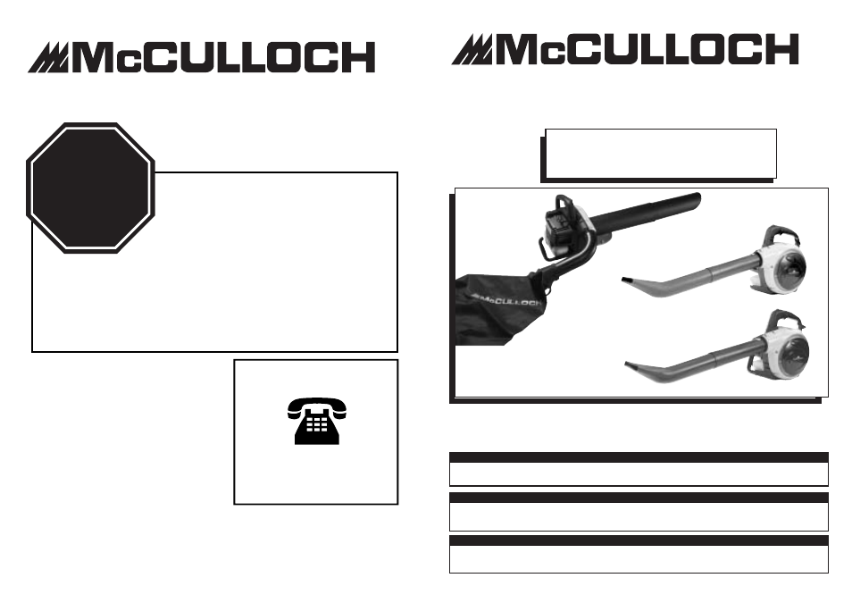 McCulloch MB3200 User Manual | 26 pages