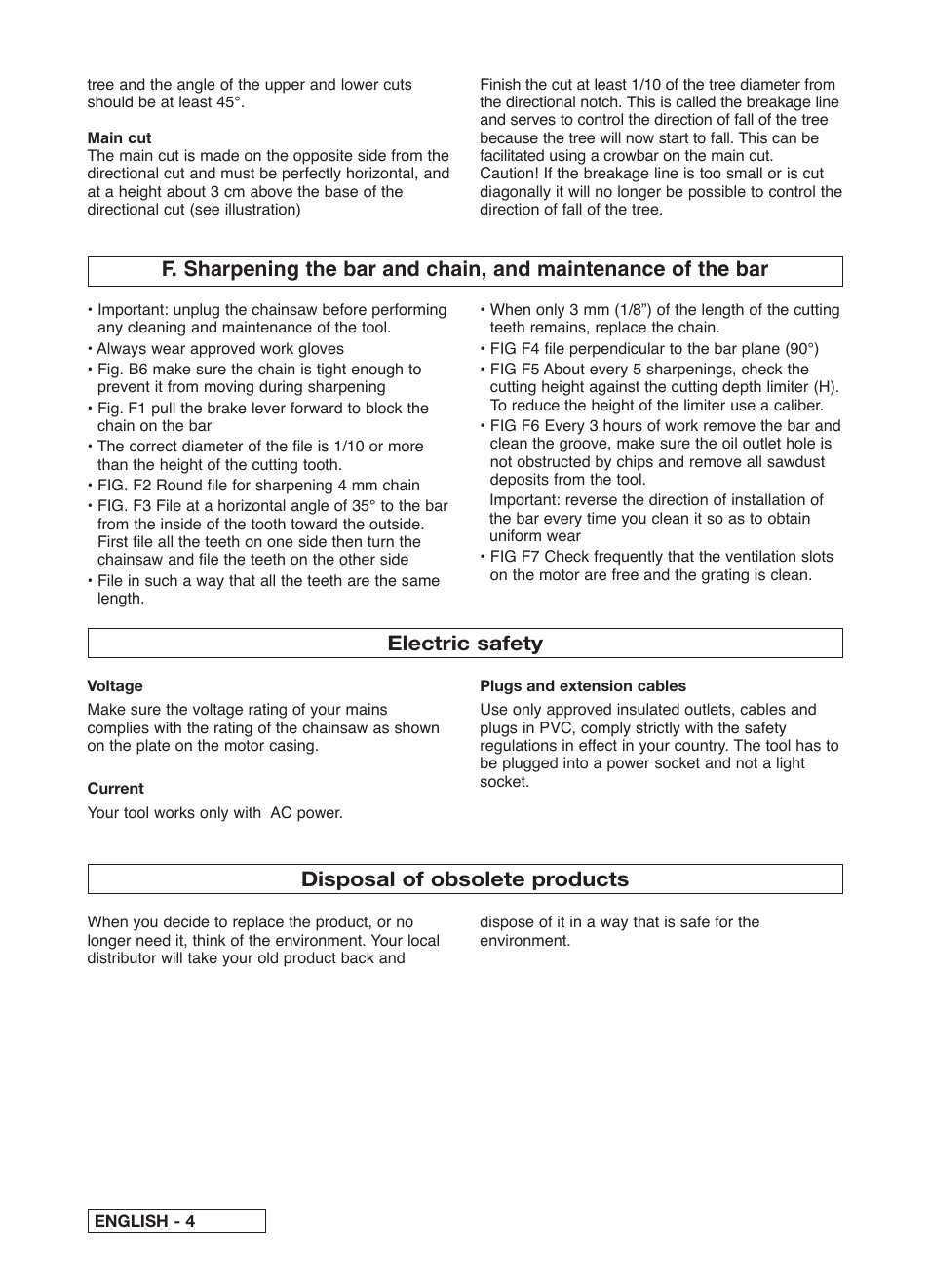 Disposal of obsolete products | McCulloch Electramac 416 User Manual | Page 11 / 13