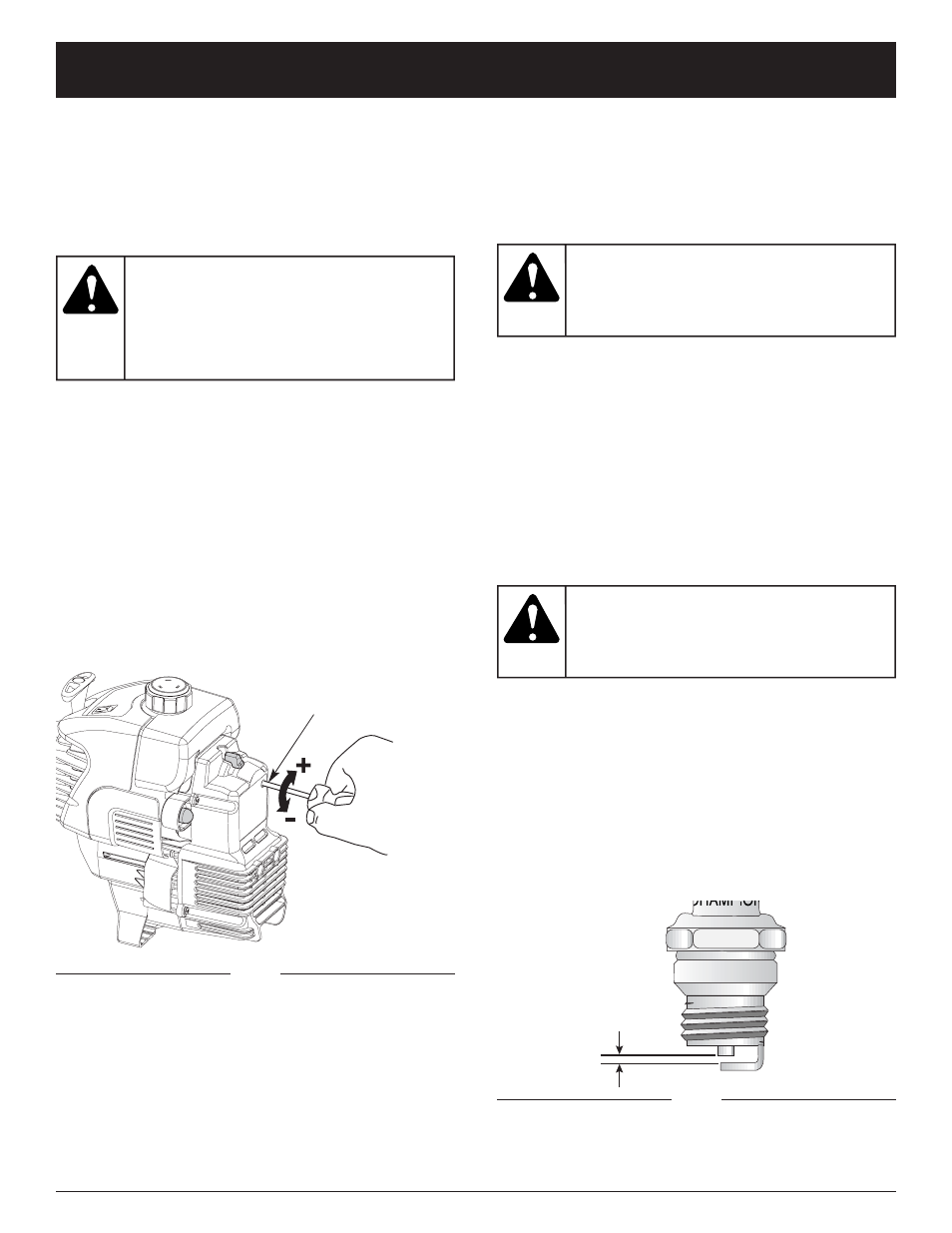 Advertencia, Precaucion, Instrucciones de mantenimiento y reparacion | McCulloch MT765 User Manual | Page 55 / 64
