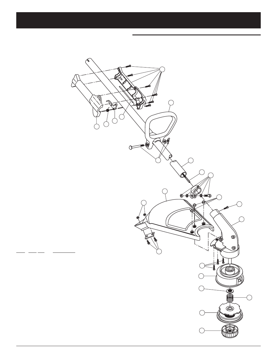 Parts list, Boom & trimmer parts - mt765 2-cycle gas trimmer | McCulloch MT765 User Manual | Page 63 / 64