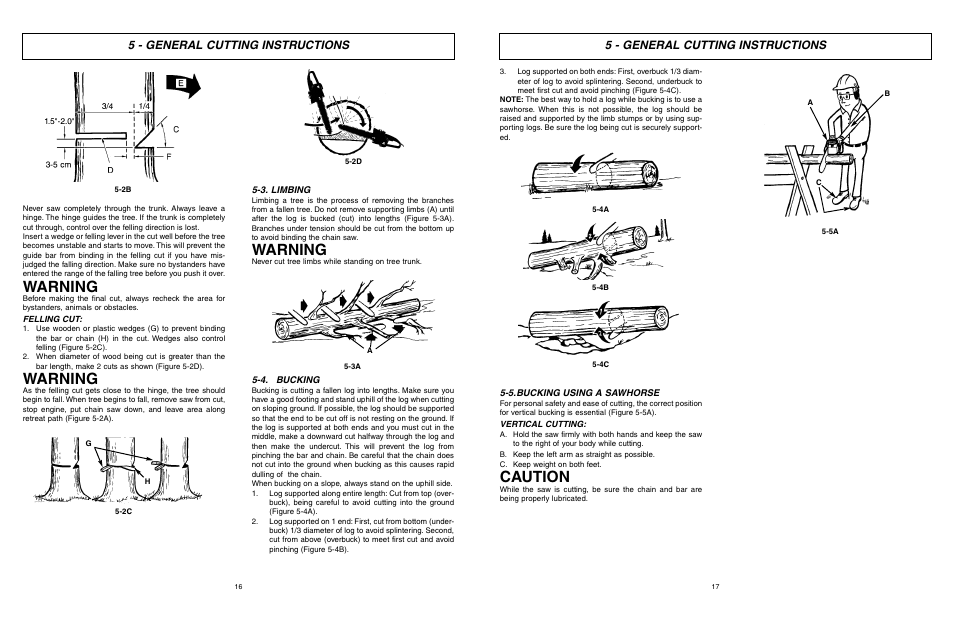 Warning, Caution, 5 - general cutting instructions | McCulloch MCM2013 User Manual | Page 9 / 32